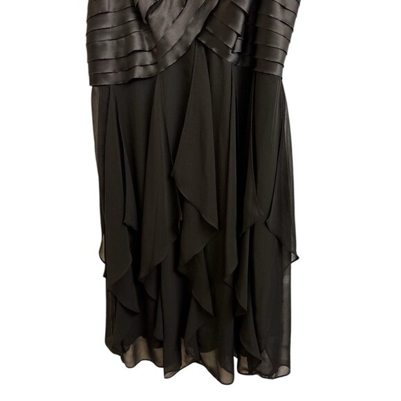 DressBarn Woman Black Cocktail Holiday Party Dress 14W NWT Flowy Fairy Lined $80 - Picture 4 of 8